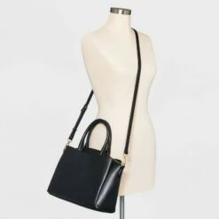 Coupon ⭐ Dome Satchel 👜 Handbag - A New Day™ Dark Taupe 😀