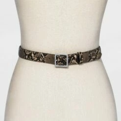A New Day Sales 2022 15 Wholesale 🛒 Women's Skinny Exotic Snake Belt - A New Day™ 🎁