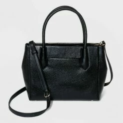 Buy 🌟 Zip Closure Satchel 👜 Handbag - A New Day™ Black ✔️ -A New Day Sales 2022 unnamed file 2234