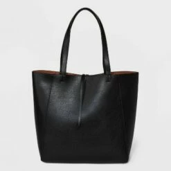 Buy 🔥 Small Reversible Tote 👜 Handbag - A New Day™ Black/brown 🔥 -A New Day Sales 2022 unnamed file 2248