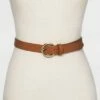 Promo 🌟 Women's Round Buckle Belt - A New Day™ Papaya ⭐ -A New Day Sales 2022 unnamed file 232