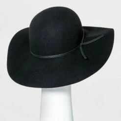 Budget 🧨 Women's Felt Floppy Hat - A New Day™ Black 😀