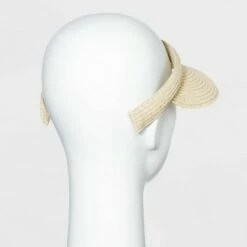 Best deal 🤩 Women's Straw Visor Hat - A New Day™ Natural ⌛