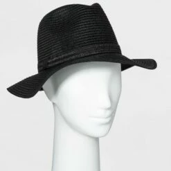 Promo 🎁 Women's Packable Essential Straw Panama Hat - A New Day™ Black 😍 -A New Day Sales 2022 unnamed file 2348