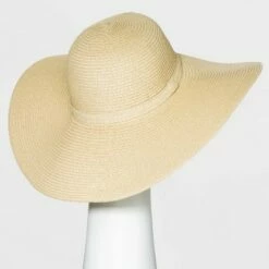 Outlet ⭐ Women's Packable Essential Straw Floppy Hat - A New Day™ Natural ✔️