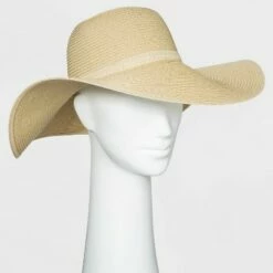 Outlet ⭐ Women's Packable Essential Straw Floppy Hat - A New Day™ Natural ✔️ -A New Day Sales 2022 unnamed file 2352
