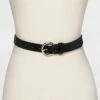 Coupon 🤩 Women's Round Buckle Belt - A New Day™ Black 😍 -A New Day Sales 2022 unnamed file 239