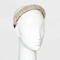 Cheap 🤩 Faux Leather Ruched Headband - A New Day™ Ivory 👍 -A New Day Sales 2022 unnamed file 2391