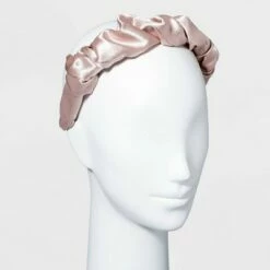 Flash Sale 👍 Satin Puff Scrunch Headband - A New Day™ Tan ✨ -A New Day Sales 2022 unnamed file 2400