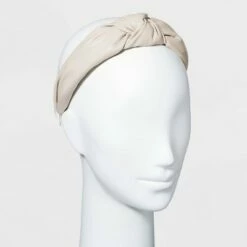 Hot Sale 😍 Faux Leather Knot Headband - A New Day™ Beige ❤️