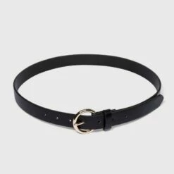 Coupon 🤩 Women's Round Buckle Belt - A New Day™ Black 😍 -A New Day Sales 2022 unnamed file 244