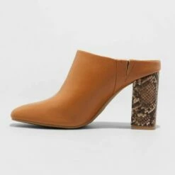 Best deal ๐ Women's Paula Mule ๐ Heels - A New Dayโข Cognac ๐ฅ