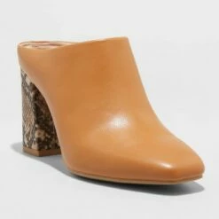 Best deal 😍 Women's Paula Mule 👠 Heels - A New Day™ Cognac 🔥 -A New Day Sales 2022 unnamed file 2530