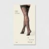 Coupon 🎉 Women's Back Floral Sheer Thigh Highs - A New Day™ Black 😉