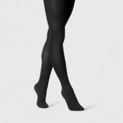 Hot Sale ✨ Women's Flat Knit Sweater Tights - A New Day™ Black ⌛ -A New Day Sales 2022 unnamed file 2622