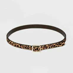 Flash Sale ✨ Women's Leopard Print Gold Square Buckle Belt - A New Day™ 🤩 -A New Day Sales 2022 unnamed file 263