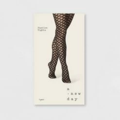 Cheapest ✨ Women's Sheer Reverse Dot Tights - A New Day™ Black 👏
