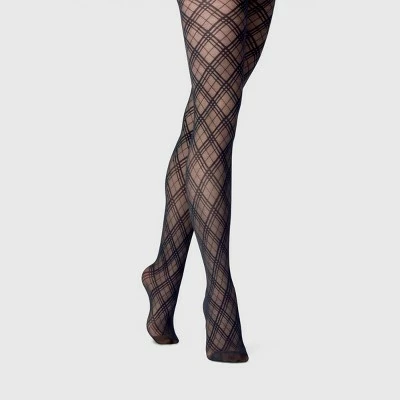 Wholesale 🔥 Women's Bias Plaid Tights - A New Day Black ✔️ 5 Wholesale 🔥 Women's Bias Plaid Tights - A New Day Black ✔️ - Image 3