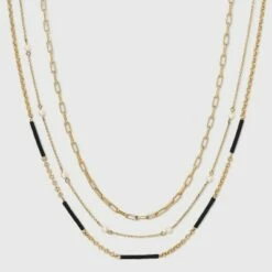 Best deal 🔥 Beaded Chain Necklace Set 3pc - A New Day™ Rust 🌟 -A New Day Sales 2022 unnamed file 2848