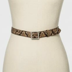 Cheap 🧨 Women's Skinny Exotic Snake Belt - A New Day™ Snake 💯
