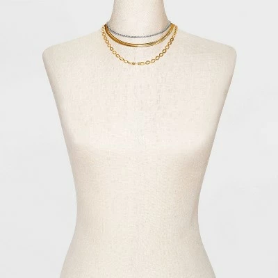 Cheap 👍 Chain Necklace Set 3pc - A New Day™ Rust 🤩 3 Cheap 👍 Chain Necklace Set 3pc - A New Day™ Rust 🤩