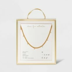 Top 10 🔔 14K Gold Plated Cubic Zirconia Curb Chain Necklace - A New Day™ 🔔 -A New Day Sales 2022 unnamed file 2869