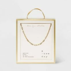 Coupon 🎁 14K Gold Plated 16" Paperlink Chain Necklace - A New Day™ 🤩 -A New Day Sales 2022 unnamed file 2873