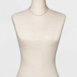 Top 10 🌟 14K Gold Plated Herringbone Chain Necklace - A New Day™ ⌛