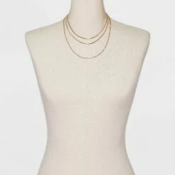 Discount ⌛ Round Flat Snake Chain Necklace - A New Day™ Gold 🤩