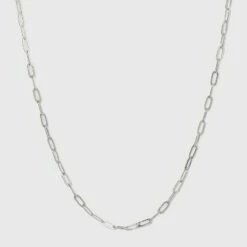 Flash Sale 🧨 16" Paperclip Chain Necklace - A New Day™ Silver ⌛ -A New Day Sales 2022 unnamed file 2905