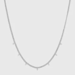 Top 10 ⭐ Silver Cubic Zirconia Chain Necklace - A New Day™ 🔥 -A New Day Sales 2022 unnamed file 2911