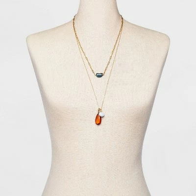 New ๐ฅ Multi Resin Beads Multi Strand Necklace Set 3pc - A New Day™ Gold ๐งจ 3 New ๐ฅ Multi Resin Beads Multi Strand Necklace Set 3pc - A New Day™ Gold ๐งจ