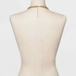 Flash Sale 🛒 Organic Shape Pendant 20" Layered Necklace - A New Day™ Gold 😀 -A New Day Sales 2022 unnamed file 2928