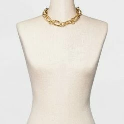 New 🥰 Chunky Oval Open Chain Necklace - A New Day™ Gold 🎁