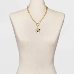 Best reviews of 💯 Medallion Charm Cluster Chain Necklace - A New Day™ Black ✔️