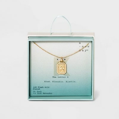 New ๐ Silver Plated Initial Tag Pendant Necklace - A New Dayโข Gold ๐ 18 New ๐ Silver Plated Initial Tag Pendant Necklace - A New Dayโข Gold ๐ - Image 16