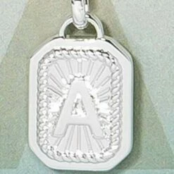 Outlet 🔥 Silver Plated Initial Tag Pendant Necklace - A New Day™ 🧨 -A New Day Sales 2022 unnamed file 3012