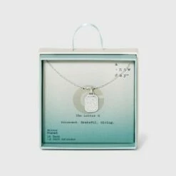 Outlet 🔥 Silver Plated Initial Tag Pendant Necklace - A New Day™ 🧨 -A New Day Sales 2022 unnamed file 3019