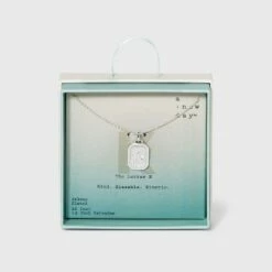 Outlet 🔥 Silver Plated Initial Tag Pendant Necklace - A New Day™ 🧨 -A New Day Sales 2022 unnamed file 3023