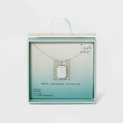 Outlet 🔥 Silver Plated Initial Tag Pendant Necklace - A New Day™ 🧨 -A New Day Sales 2022 unnamed file 3026
