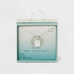 Outlet 🔥 Silver Plated Initial Tag Pendant Necklace - A New Day™ 🧨 -A New Day Sales 2022 unnamed file 3027
