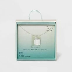 Outlet 🔥 Silver Plated Initial Tag Pendant Necklace - A New Day™ 🧨 -A New Day Sales 2022 unnamed file 3028