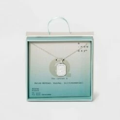 Outlet 🔥 Silver Plated Initial Tag Pendant Necklace - A New Day™ 🧨 -A New Day Sales 2022 unnamed file 3029
