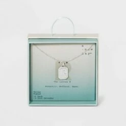 Outlet 🔥 Silver Plated Initial Tag Pendant Necklace - A New Day™ 🧨 -A New Day Sales 2022 unnamed file 3030