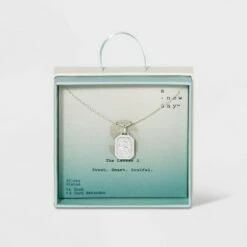 Outlet 🔥 Silver Plated Initial Tag Pendant Necklace - A New Day™ 🧨 -A New Day Sales 2022 unnamed file 3031