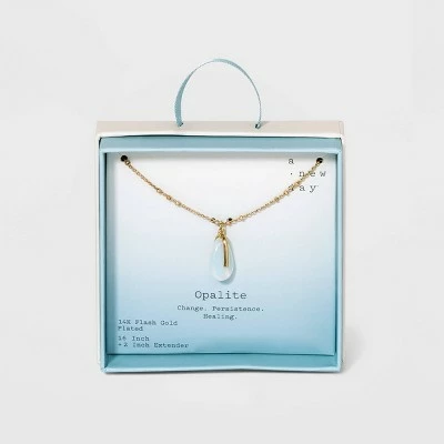 Best deal ๐ฅฐ Silver Plated Opalite Pendant Necklace - A New Day™ Gold ๐ 6 Best deal ๐ฅฐ Silver Plated Opalite Pendant Necklace - A New Day™ Gold ๐ - Image 4