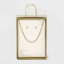 Coupon ๐งจ Silver Plated Gold Dipped Rhinestone Chain Necklace and Earring Set - A New Day™ Gold ๐ 9 Coupon ๐งจ Silver Plated Gold Dipped Rhinestone Chain Necklace and Earring Set - A New Day™ Gold ๐ -A New Day Sales 2022 unnamed file 3105