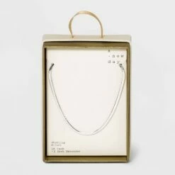 Cheapest 👍 Sterling Silver Herringbone Chain Necklace - A New Day™ 💯 -A New Day Sales 2022 unnamed file 3112