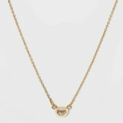 Best Pirce 🤩 Bezel Gem Necklace - A New Day™ Gold 🧨 -A New Day Sales 2022 unnamed file 3117