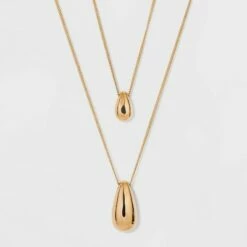 Best Pirce 😉 Long Teardrops Pendant Necklace - A New Day™ Gold ⌛ -A New Day Sales 2022 unnamed file 3127